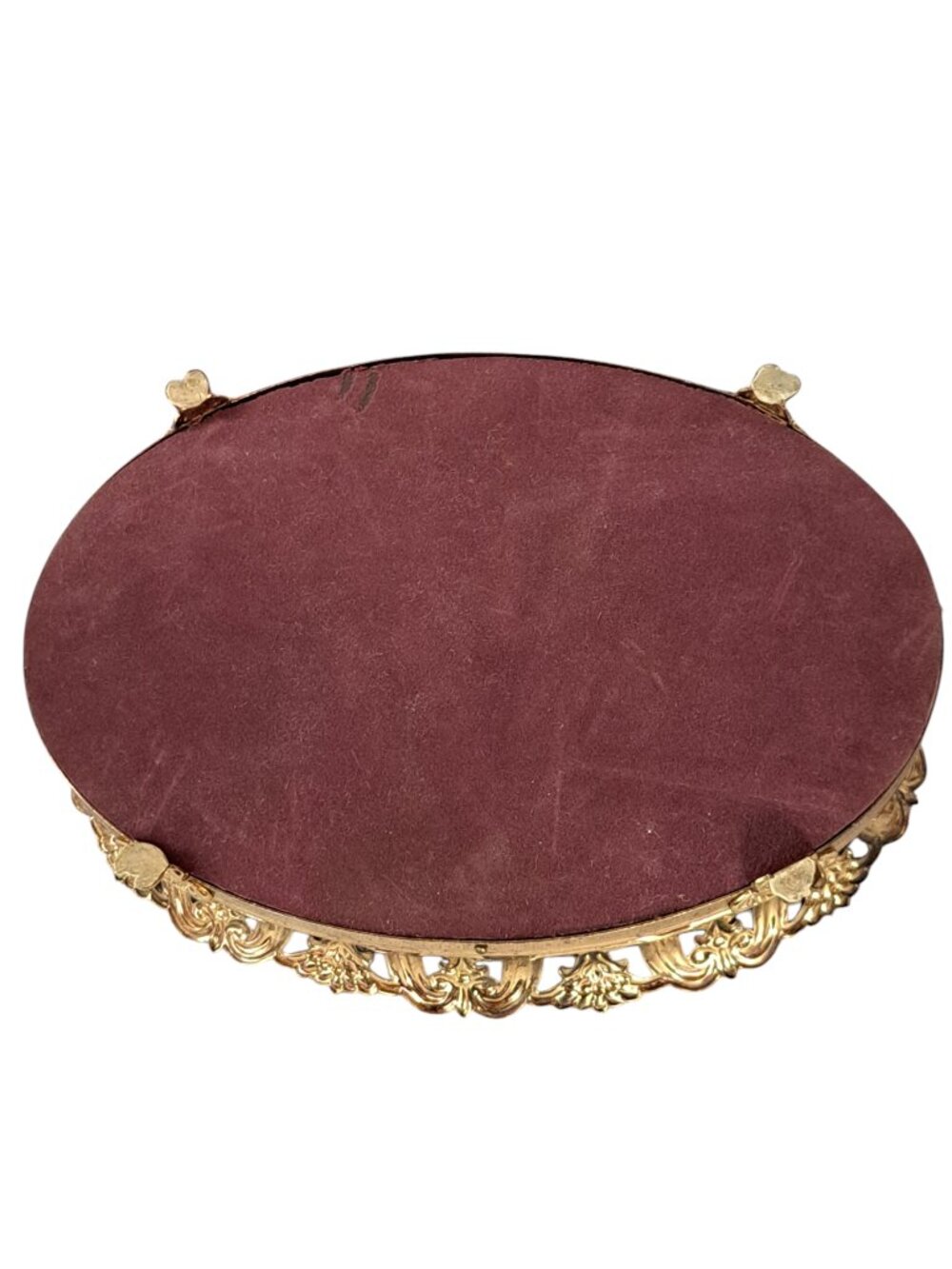 Hollywood Regency Vanity Mirror w/Lipstick Holders - Picture 13 of 14